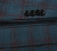 Regular Fit Wool & Linen Windowpane Blazer