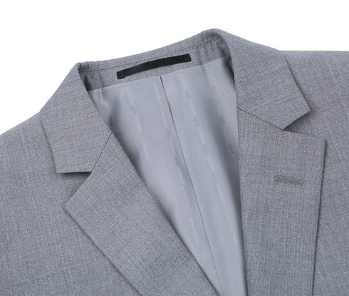 Vanderbilt Collection - Classic 2 Piece Suit 2 Buttons Regular Fit In Light Gray