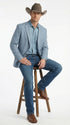 Mens Rugby Teal Baby Sky Western Blazer – Cowboy Style Casual Sport Coat for Men Classic Western Jacket in Light Blue Color