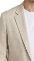 Men’s Tan Linen Suit with Shorts, 2 Piece Summer Short Suit, Casual Beach Wedding Outfit