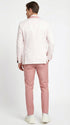 Men’s Cream and Rose Pink Prom Suit – Cream Tuxedo Jacket with Rose Pink Pants and Shawl Lapel Formal Suit for Prom and Wedding