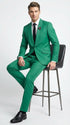 Men’s Augusta Green Emerald Light Green Suit – Slim Fit 2 Piece Formal Suit for Wedding, Prom and Evening Events