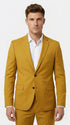 Men’s Gold Mustard Color Suit – Wedding & Prom Formal Suit Outfit, Modern Blazer and Pants