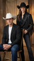 Men’s Black Western Blazer – Cowboy Sport Coat with Western Yoke Design