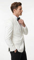 Men’s White Tuxedo Jacket – Two-Button Formal Dinner Blazer for Weddings, Prom and Events