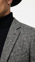 Men’s Grey Herringbone Winter Cowboy Blazer – Western Sport Coat Jacket