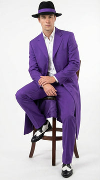 Pimp Halloween Joker Costume Purple Zoot Suit for Men