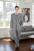 Mens Zoot Suit - Light Gray 3-Piece Suit with Vest – Classic Business and Wedding Formal Wear - 1920s Fashion
