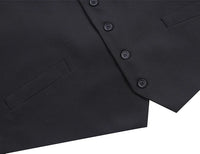 Vanderbilt Collection - Classic Dress Vest 5 Buttons Regular Fit In Dark Navy