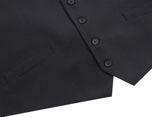 Vanderbilt Collection - Classic Dress Vest 5 Buttons Regular Fit In Dark Navy