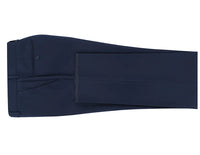 Dress Pants Regular Leg Un-Hemmed Bottoms in Navy