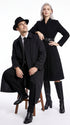 Men’s Neo Matrix Inspired Black Trench Coat – Long Full-Length Gothic Movie Style Overcoat