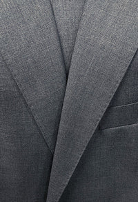 Bevagna Collection - Gray 100% Virgin Wool Regular Fit Pick Stitched 2 Piece Suit