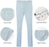 Mens Seersucker Pants - Summer Casual Pinstripe Modern Fit in Color Blue