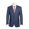 Men's Classic Fit Blue Wool Blend 2 Piece Suit