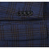 100% Wool Regular Fit 2 Button Sports Coat In Navy Plaid