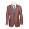 Men's Brown Classic Fit Wool Plaid Blazer
