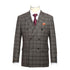 Men's 2 Piece Double Breasted Wool Blend Brown Slim Fit Suit