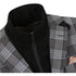 Men's Slim Fit Gray Wool Blazer with Bib