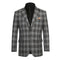 Men's Slim Fit Gray Wool Blazer with Bib