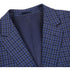Wool Blend Blue Regular Fit Mini Check Pattern Sports Coat