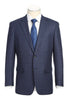 Wool Blend Blue Regular Fit Mini Check Pattern Sports Coat