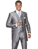 Mens 2 Button Vested Trim Tuxedo in Silver Grey