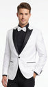 Men’s White and Black Tuxedo Suit with Shorts – Modern Formal Blazer and Short Pants Set for Wedding, Prom Suit