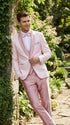 Men's Light Pink 3 Piece Tuxedo Suit Set | Shawl Lapel Formal Wedding Prom Dinner Suit in Rose Gold Color