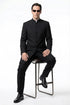 Men’s Black Coat Matrix Keanu Reeves Inspired Long Coat – Classic Mandarin Collar Formal Overcoat, Stylish Winter Trench Coat, Neo Style Jacket