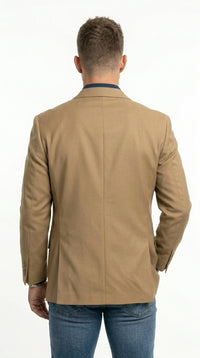 Mens Khaki Camel Bronze Taupe Blazer, Classic Business Casual Wedding Sport Coat Jacket in Tan Color
