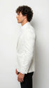 Men’s White Paisley Disco Blazer 1980s Style Jacket – Shawl Lapel Formal Party Blazer, Elegant Masquerade Club Wear, Stylish Evening Outfit