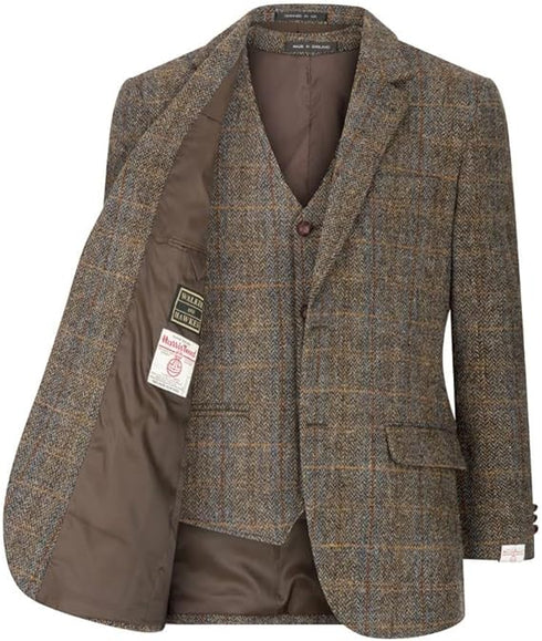 Walker and Hawkes Harris Tweed Blakemore Blazer for Men - Hand-Woven Wool Tweed Jacket with Polyester Lining, Regular Fit