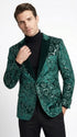 Men’s Emerald Green Paisley Dinner Jacket – Luxury Shawl Lapel Formal Blazer for Prom, Wedding & Tuxedo Events