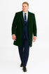 Mens Dark Green Wool Overcoat – Classic Long Coat for Formal and Casual Style