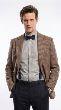 Men’s Brown Tweed Blazer Matt Smith Inspired Jacket – Classic Vintage Style Casual Formal Blazer, Smart Office Party Wear