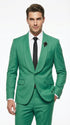 Men’s Emerald Green Tuxedo Suit – Emerald Green Formal Tuxedo with Shawl Lapel Jacket Trousers for Prom, Wedding in Augusta Green