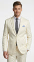 Men’s Ivory Paisley Shiny Suit – Flroal Formal Wedding and Prom Suit for Party, in Cream Off White