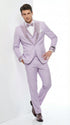 Men’s Lilac Suit with Silver Glitter Sequin Lapel – Lilac and Silver Formal Tuxedo Suit for Prom, Wedding Lavender Tuxedo