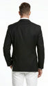 Men’s Black Three Button Blazer – Classic Formal Suit Jacket for Business, Office, Sport Coat