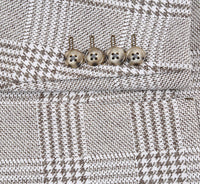 Half Canvas Slim Fit Blazer in Plaid Gray