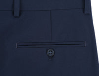 Dress Pants Regular Leg Un-Hemmed Bottoms in Navy