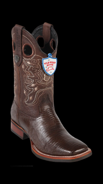 Wild West Botas de Armadillo Horma Rodeo Brown