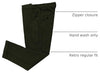 Mens Vintage Tweed Dress Pants Slacks Trousers Regular Fit Suit Pants in Army Green