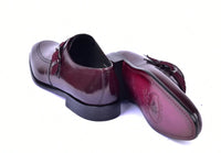 Corrente 6471 Leather Slip-On Monkstrap Shoe - Burgundy - Image 4