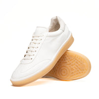 Zelli Gotti Minimalist Sneaker in Supple White Nappa Leather