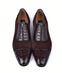 Corrente 6708 Cap-Toe Lace-Up Oxford - Brown - Image 3
