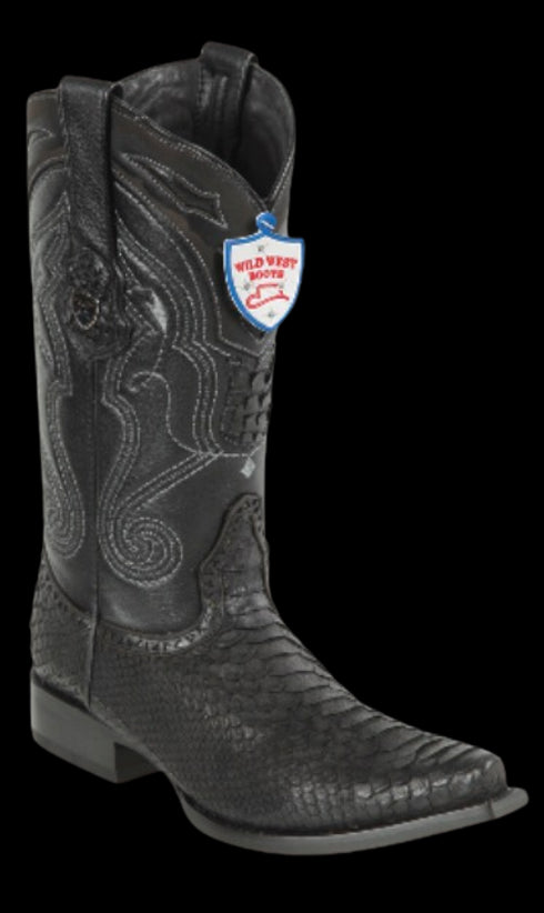 Bota de Pitón Original Horma Punta Recortada Wild West