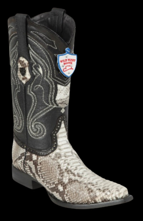 Bota de Pitón Original Horma Punta Recortada Wild West
