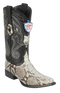 Bota de Pitón Original Horma Punta Recortada Wild West